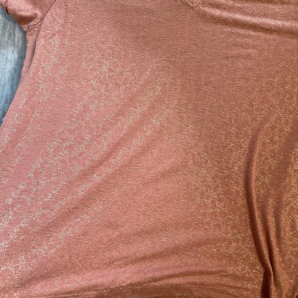 Democracy Rust V-Neck Blouse - Picture 11 of 13